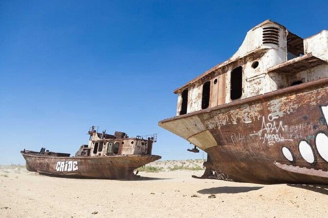 Daytrip From Khiva to Aral Sea Cemetery Of Ships . All In One - Chilpik Dakhma Fortress, the Tower of Silence for desert views